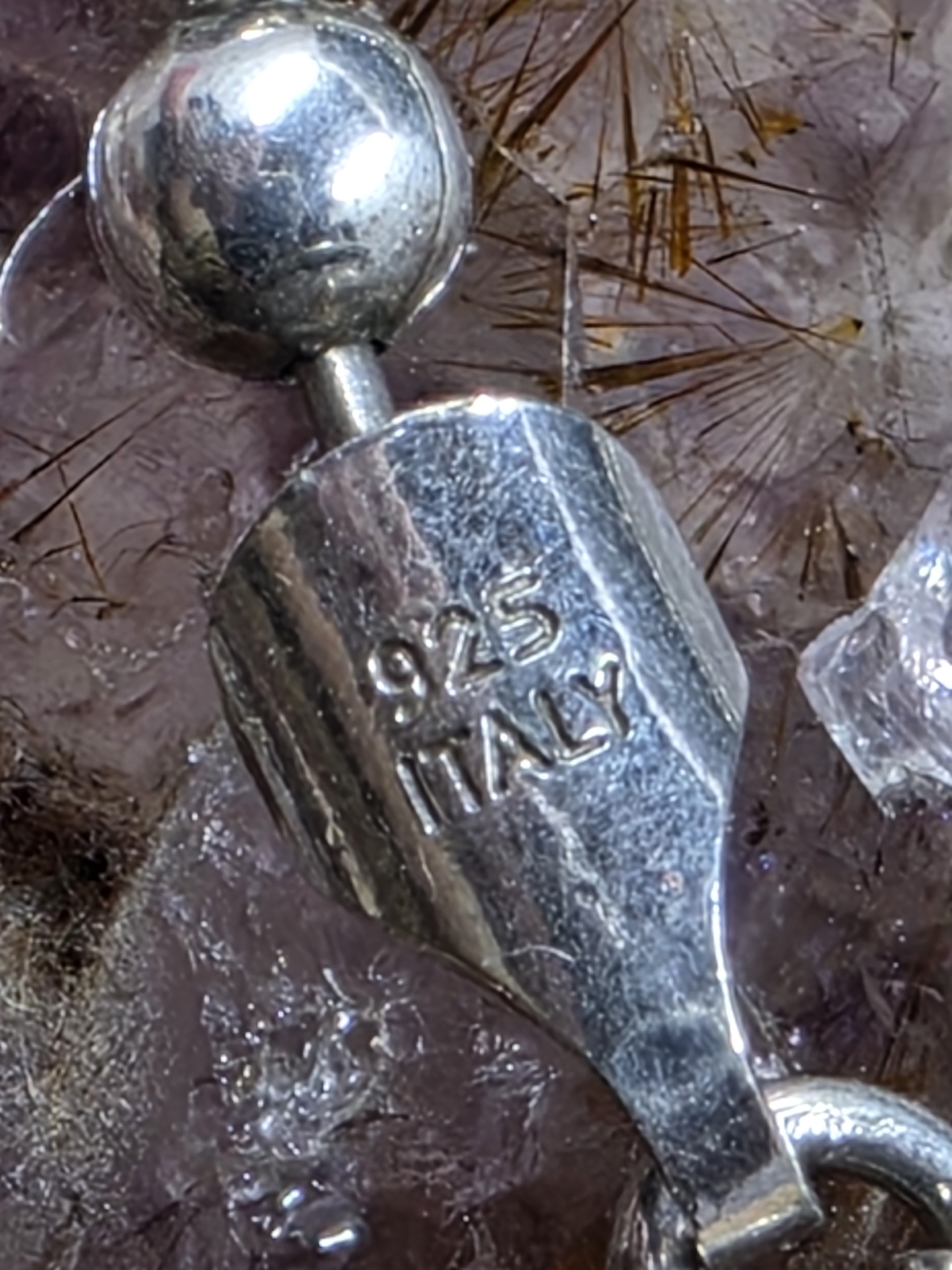Sterling Silver Bead Necklace - Polished Silver - Picture 5 of 6